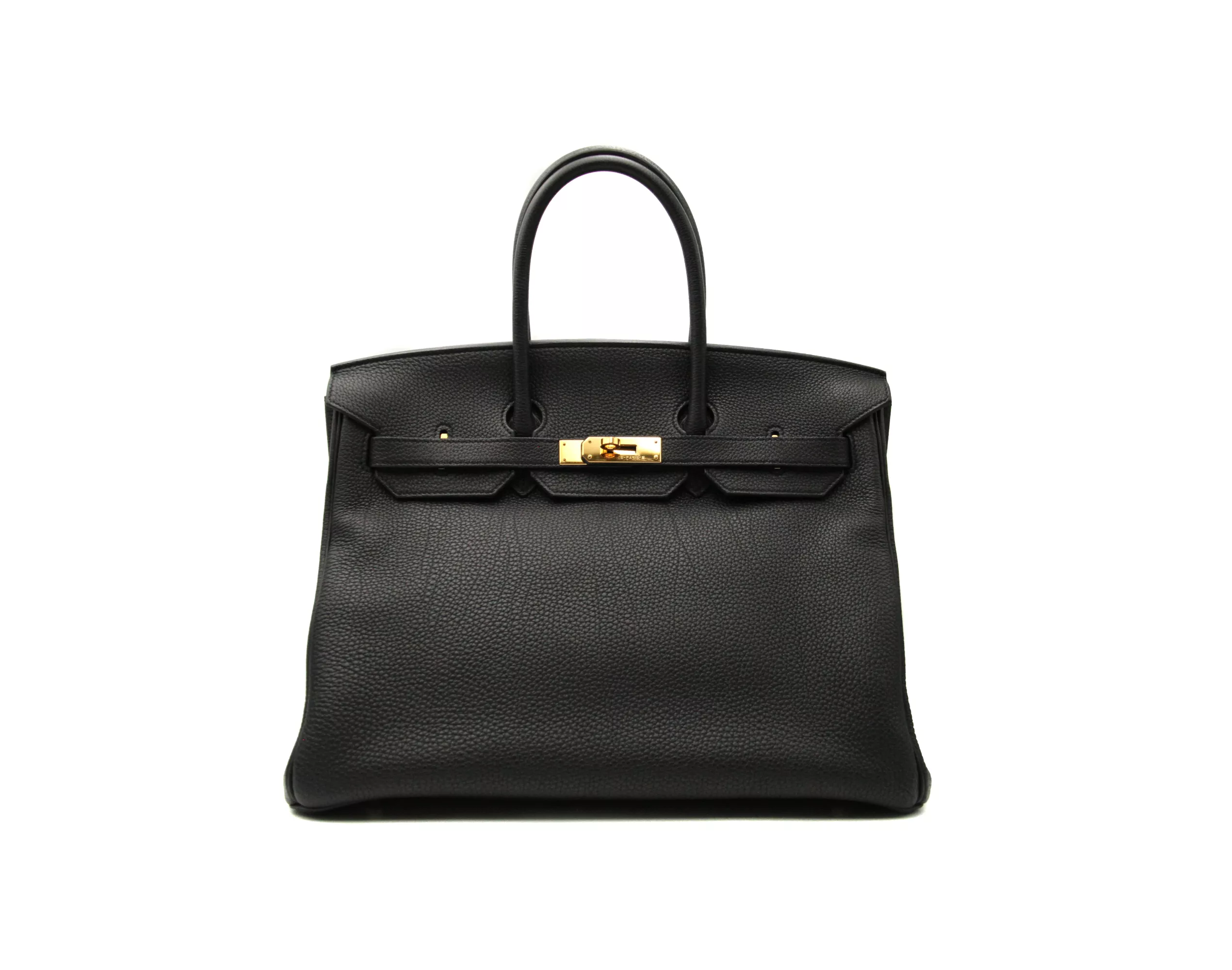 Hermès Birkin 35 Schwarz Togo mit Gold Hardware – Ansicht 1