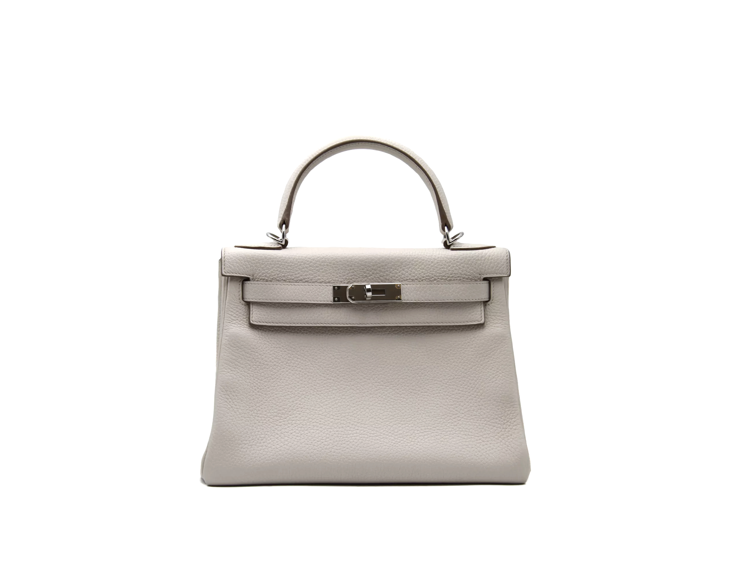 Hermès Kelly 28 Togo Beton Retourne mit Palladium Hardware – Ansicht 1