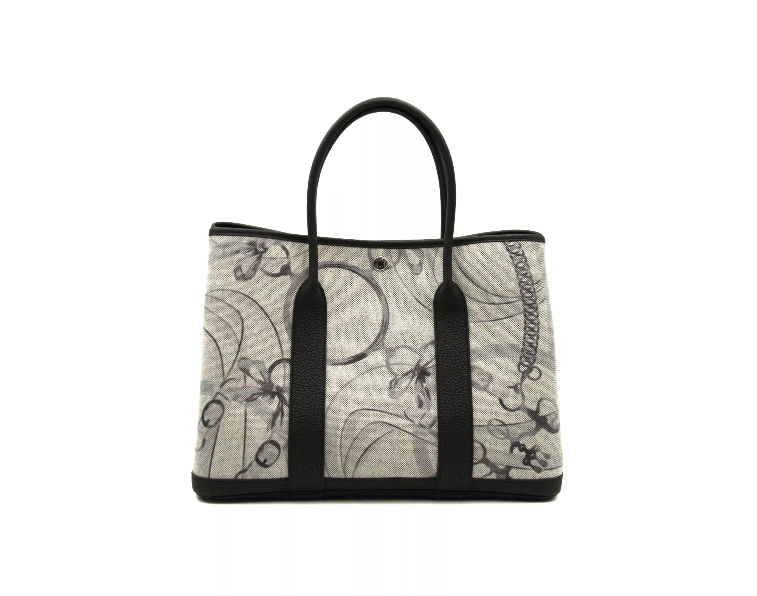 Hermès Garden Party 36 Ecru Noir Ard H Plume Canvas – Ansicht 1