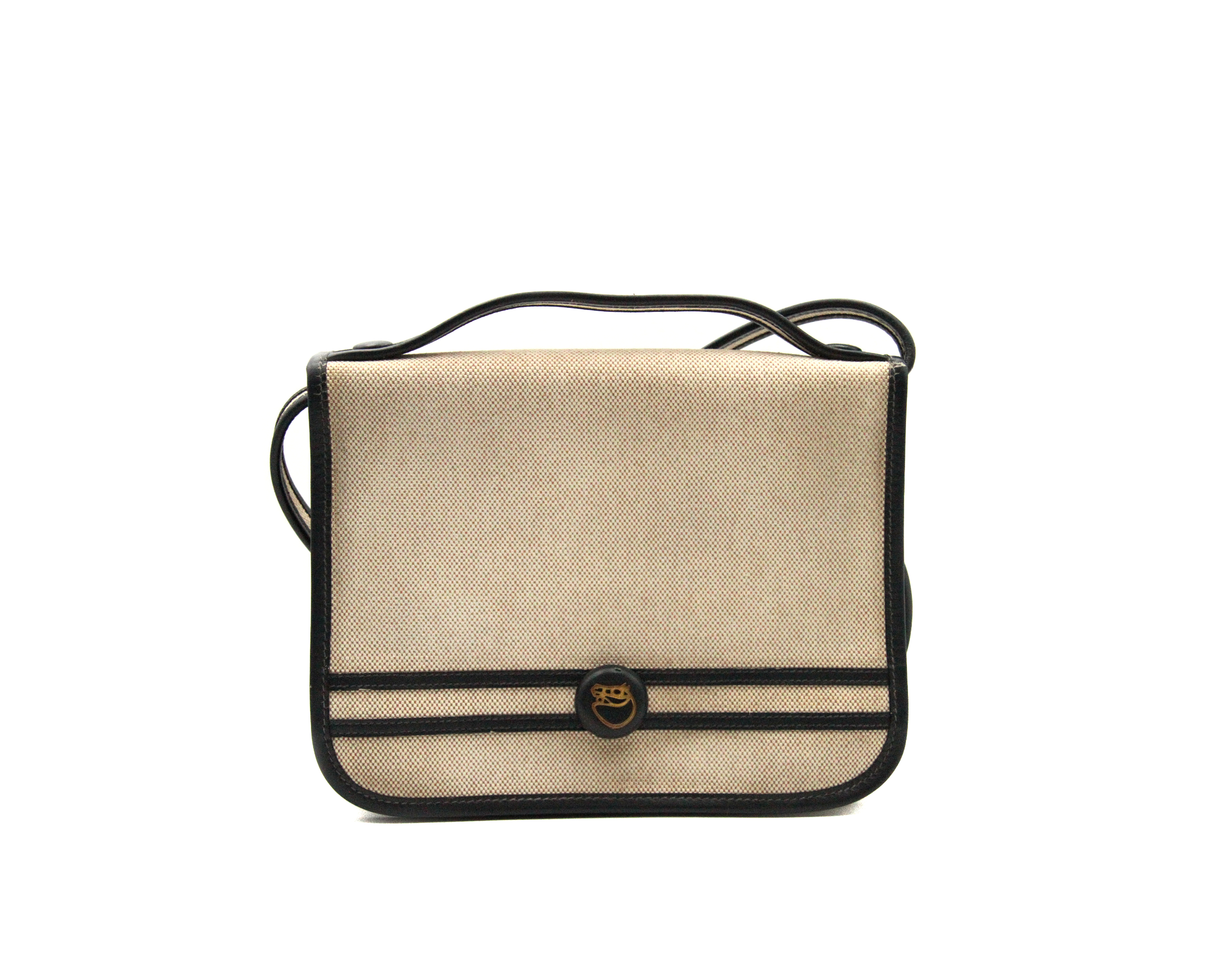 Hermès Vintage Mini Schultertasche mit Pferdekopf-Verschluss – Ansicht 1