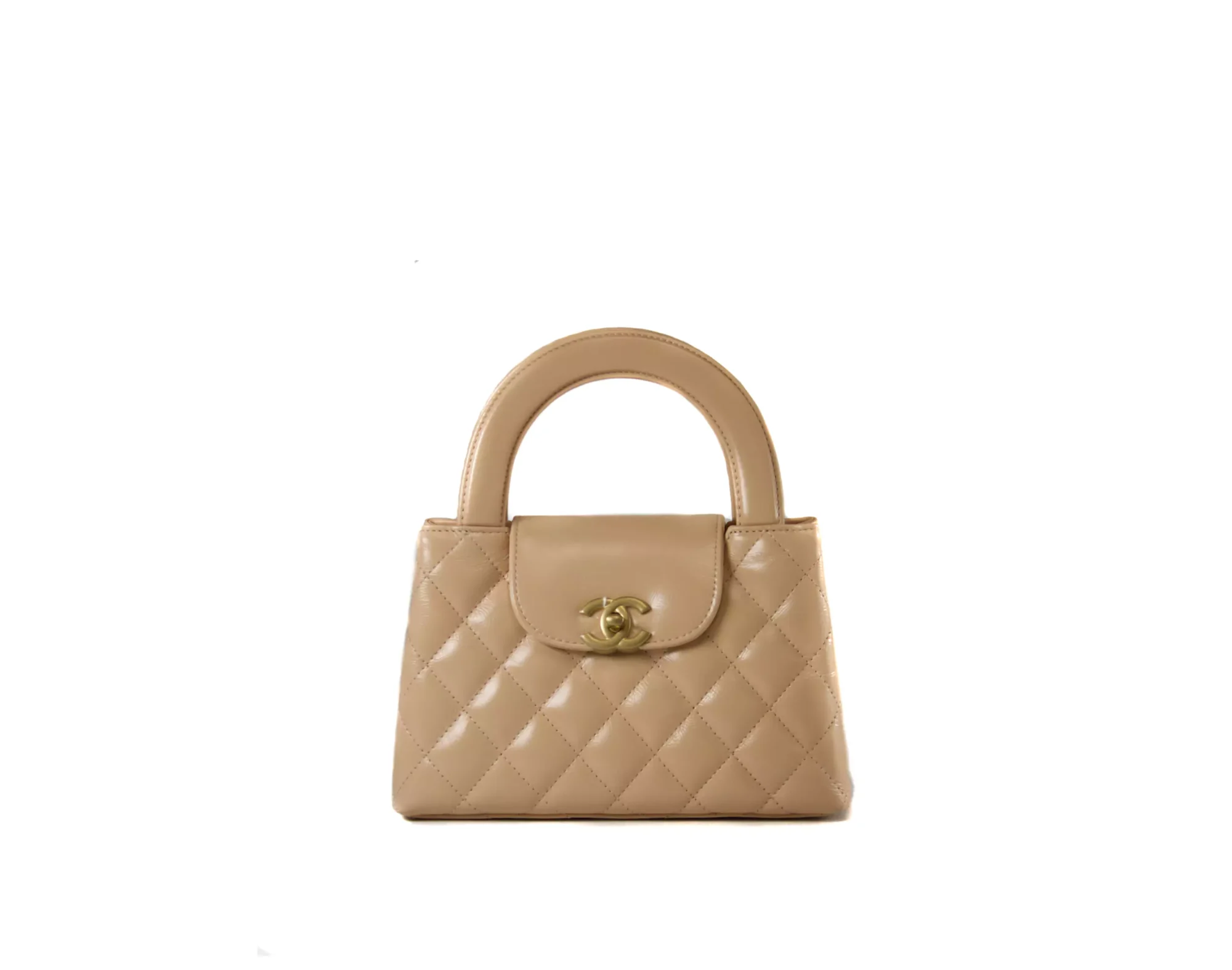 Discover the Chanel Kelly Mini Nano Shopper in Beige – Ansicht 1