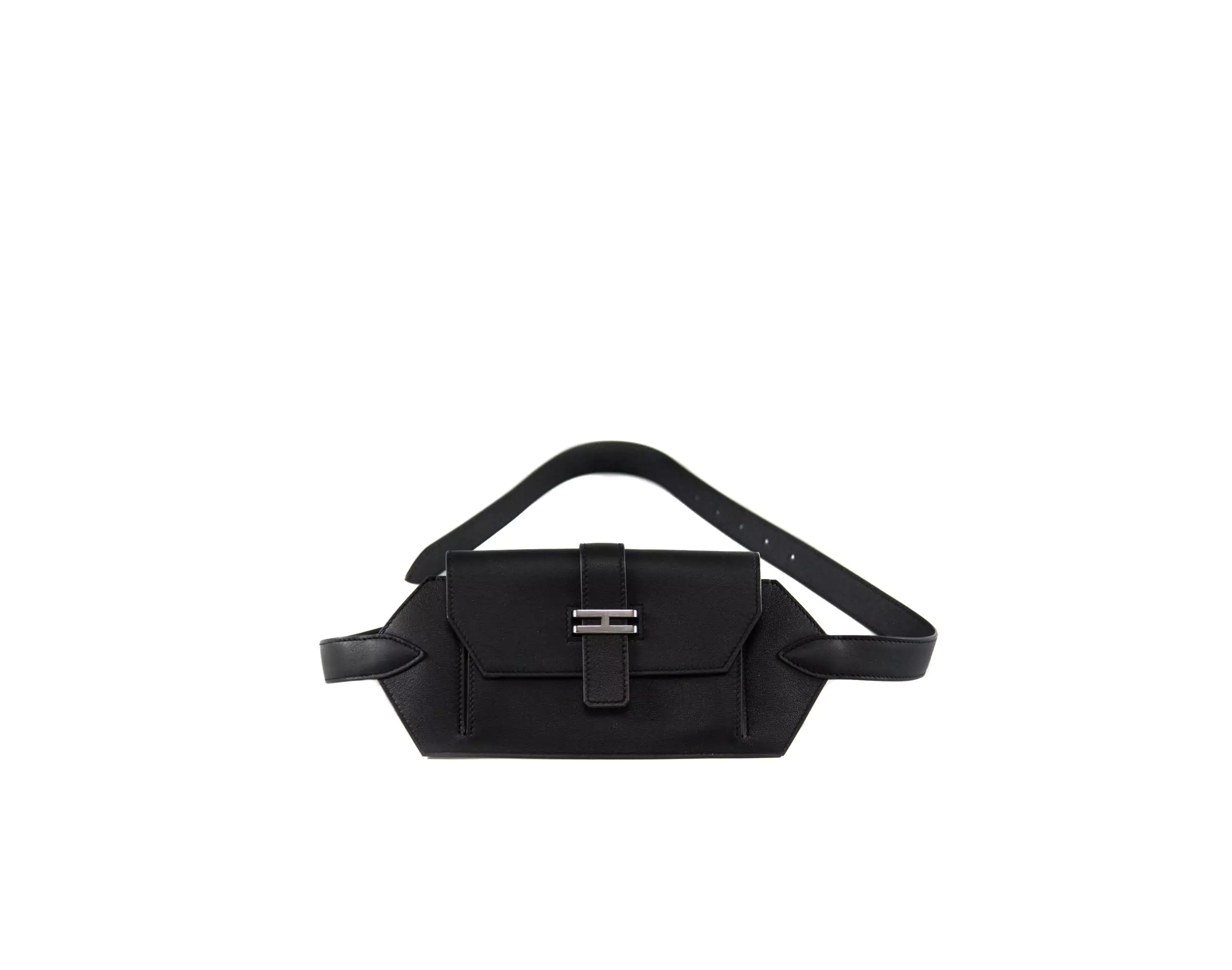 Hermès Elan Pocket Gürteltasche 24 Schwarz – Ansicht 1
