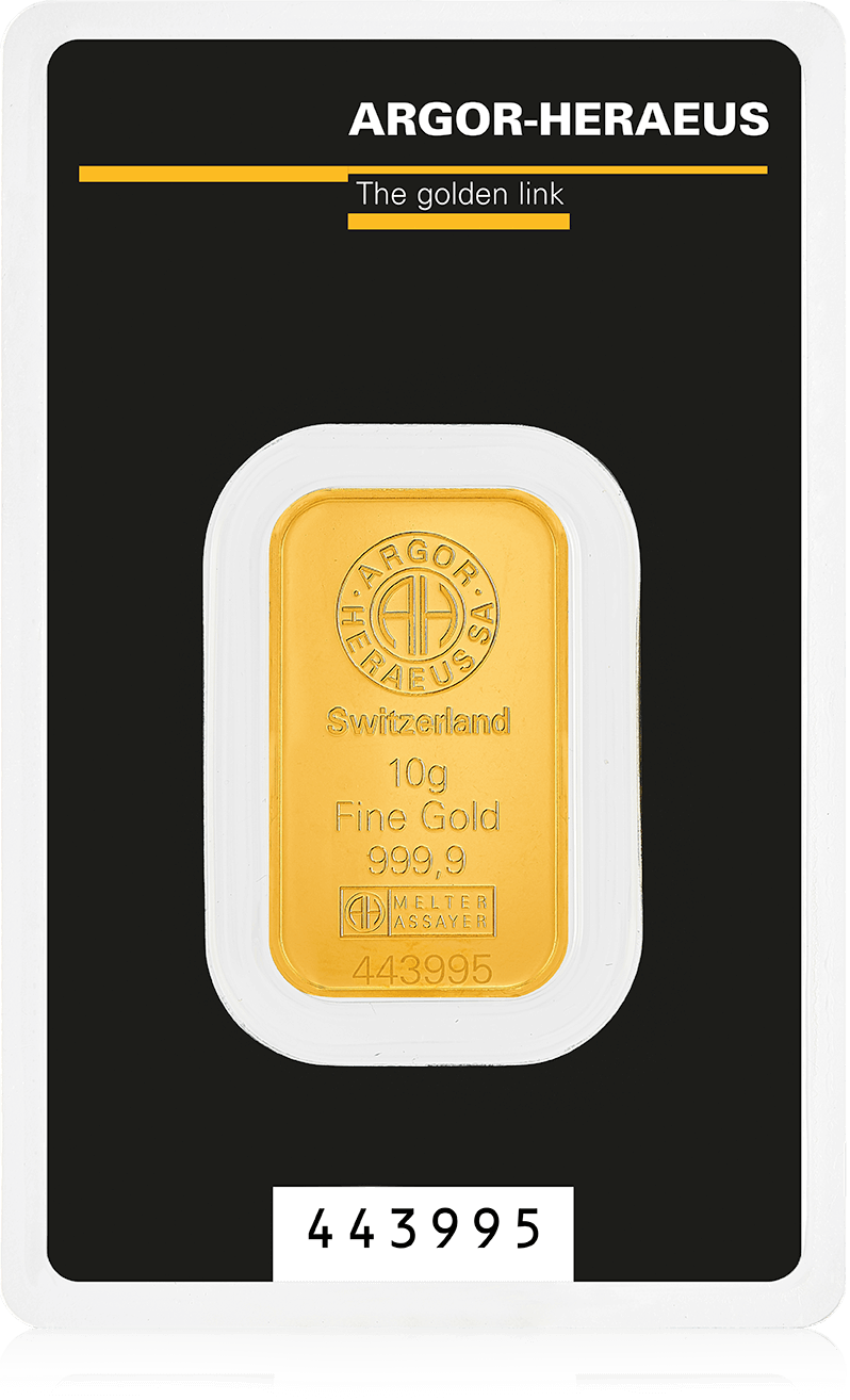 10g Goldbarren Heraeus – Ansicht 1