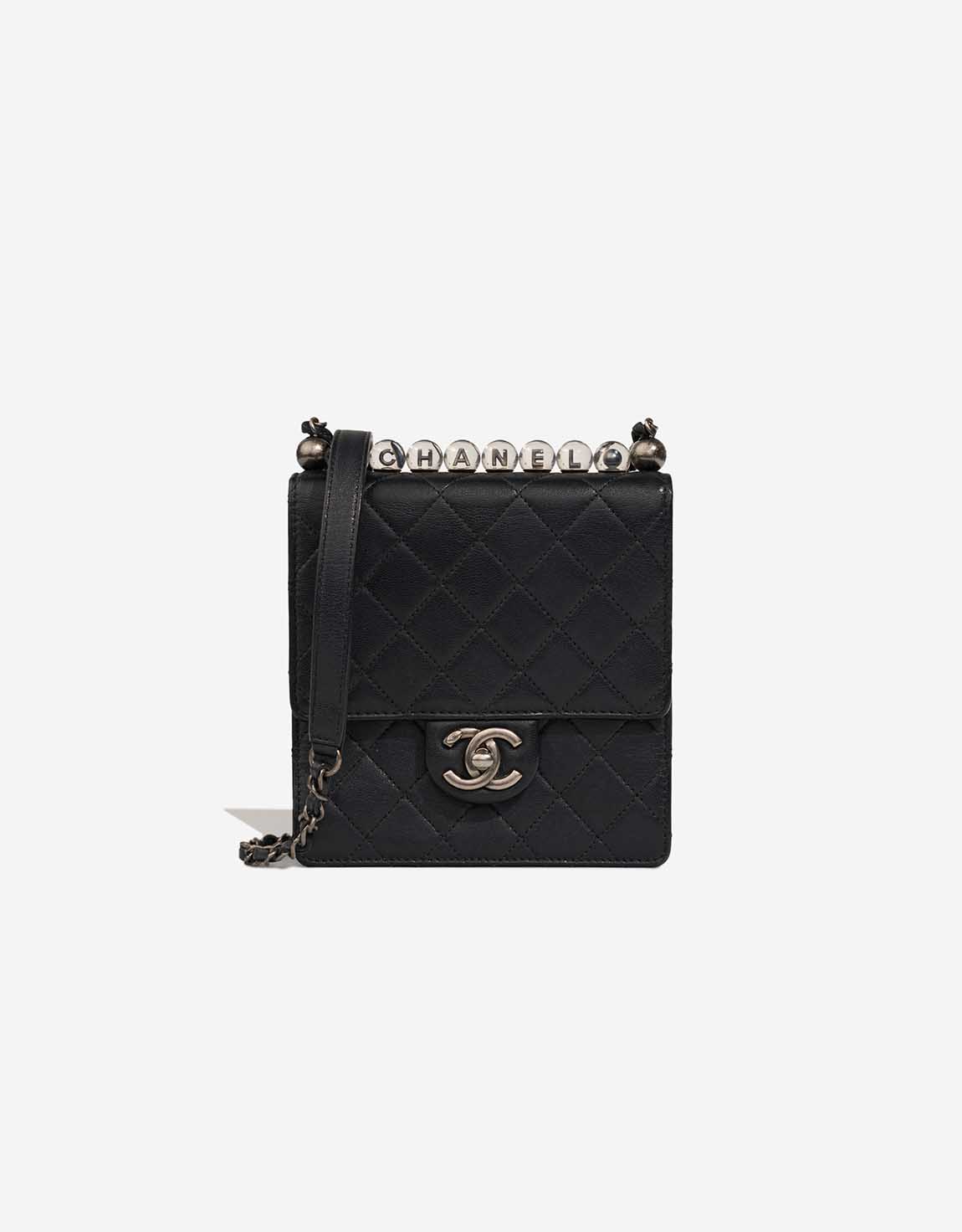 Chanel Timeless Mini-Tasche Kalbsleder Schwarz – Ansicht 1