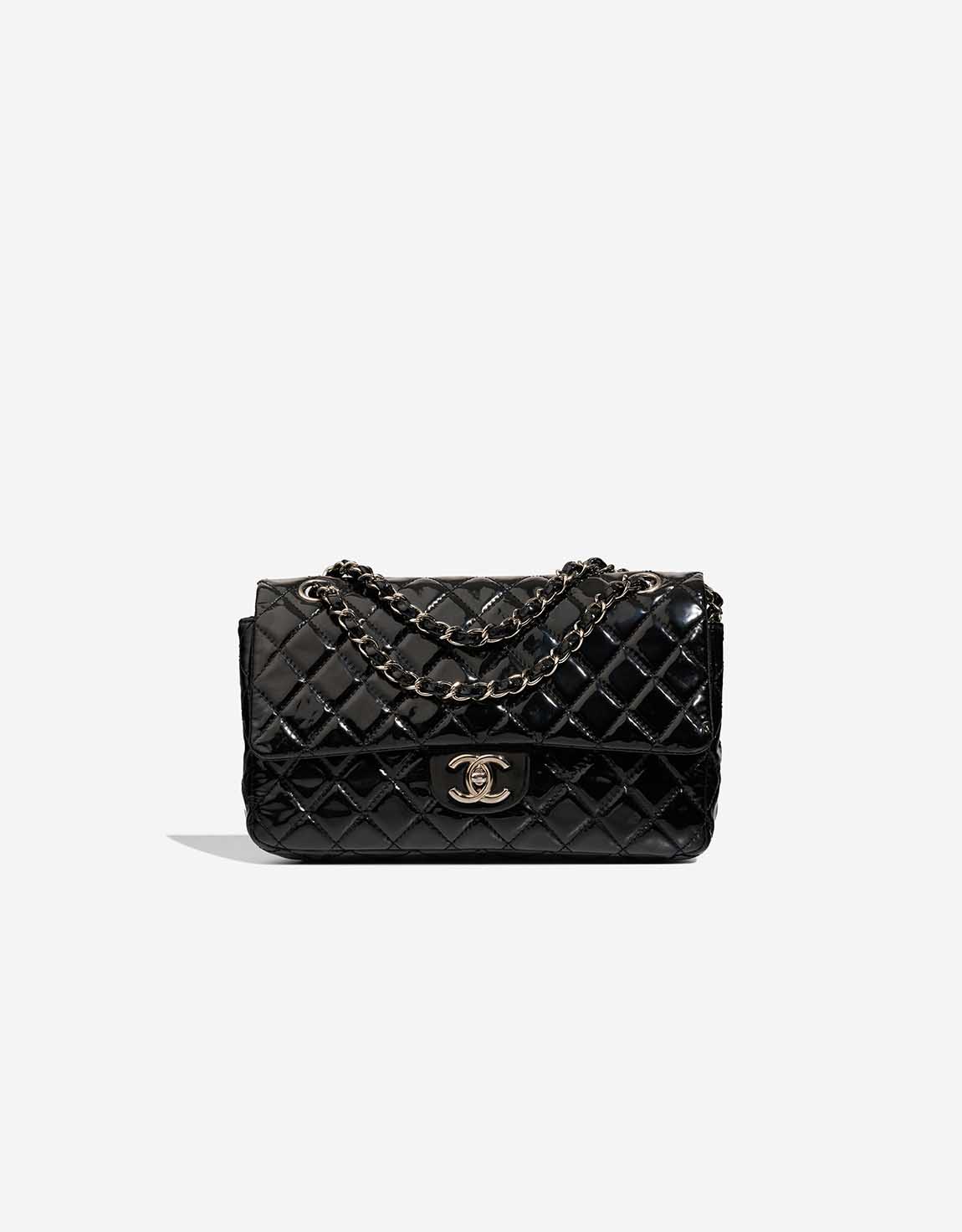 Chanel Timeless mittelgroße Tasche Lackleder Schwarz – Ansicht 1