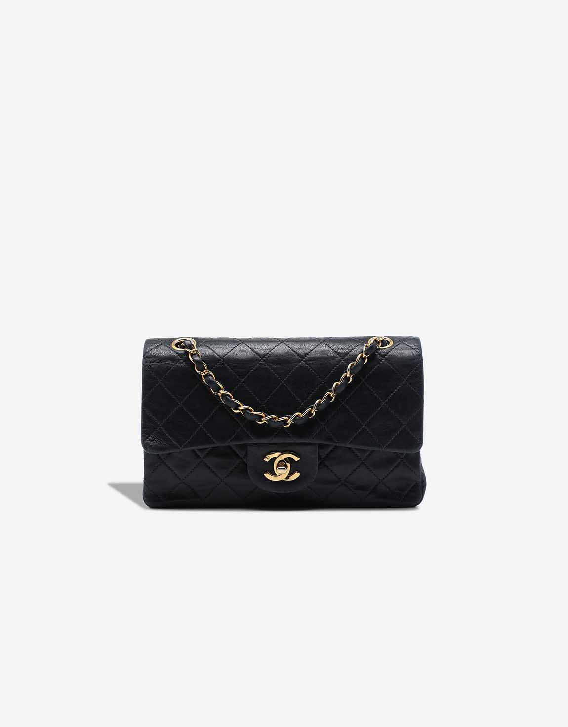 Chanel Timeless kleine Tasche Lammleder Schwarz – Ansicht 1