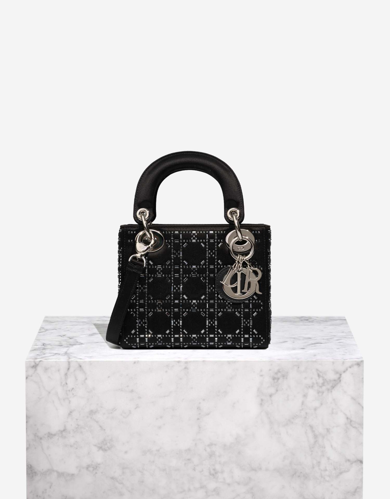 Dior Lady Mini Seide / Strass Schwarz – Ansicht 1