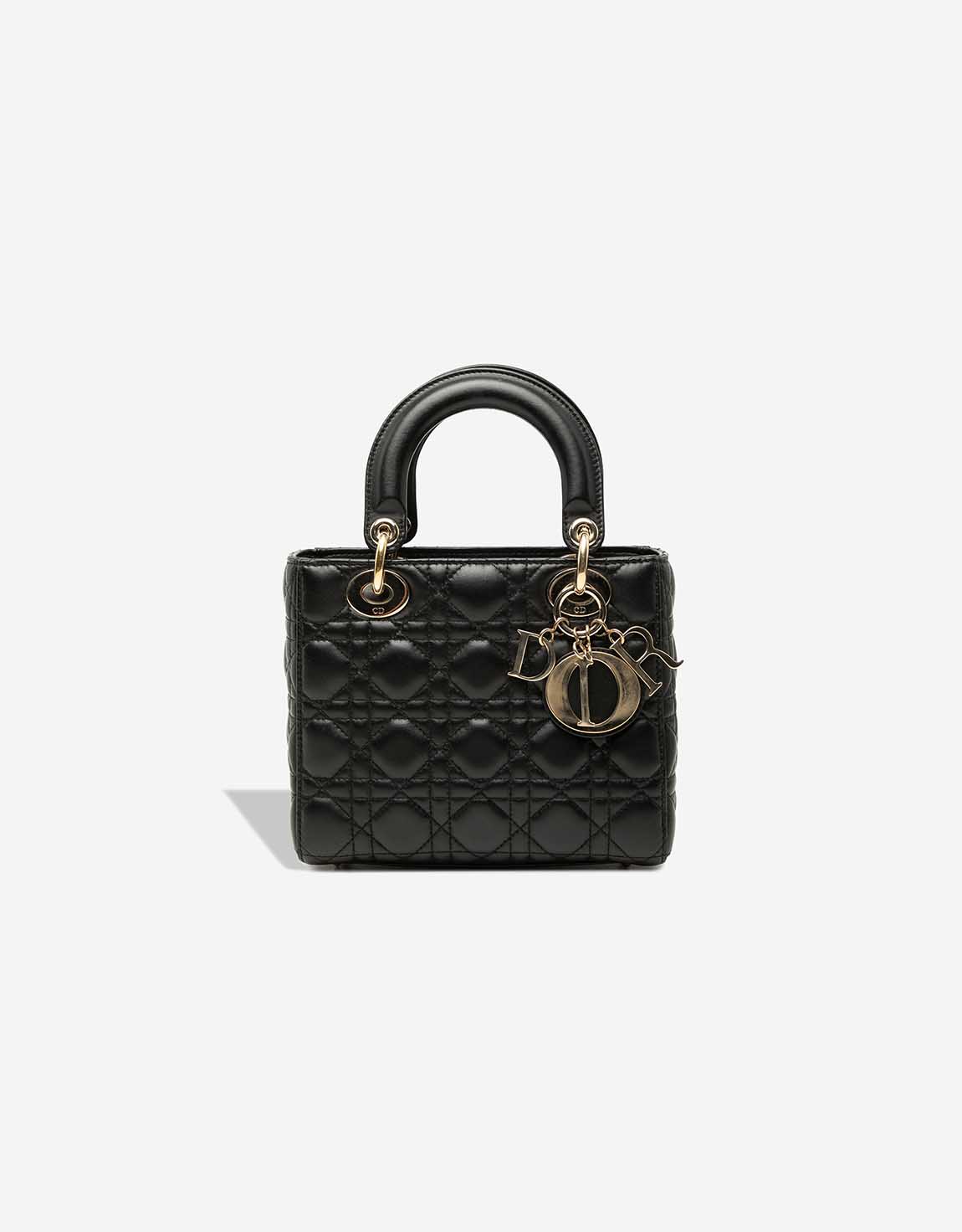 Dior Lady kleine Tasche Lammleder Schwarz – Ansicht 1