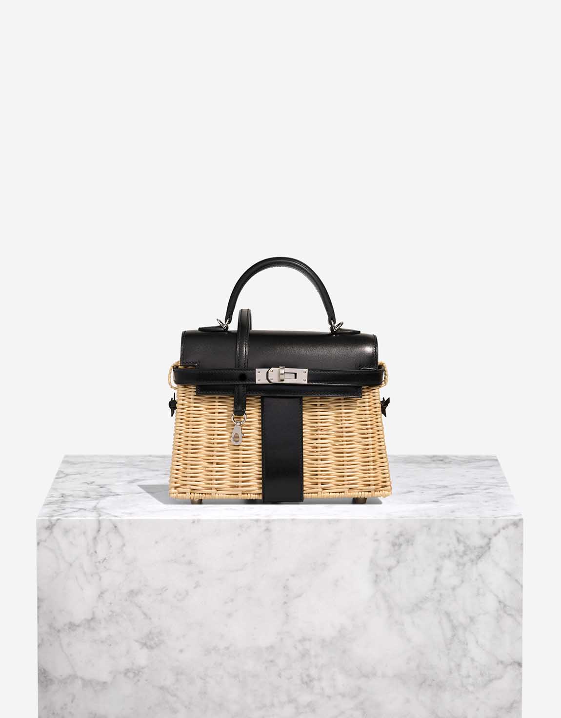 Hermès Kelly Picnic Mini Osier / Box Naturel / Black – Ansicht 1