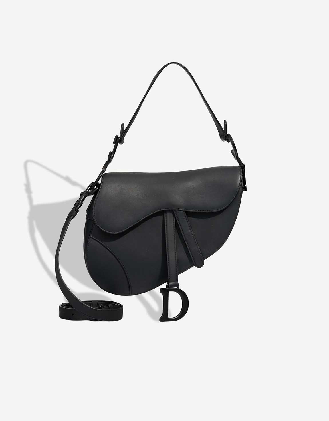 Dior Saddle mittelgroße Tasche Kalbsleder Black – Ansicht 1