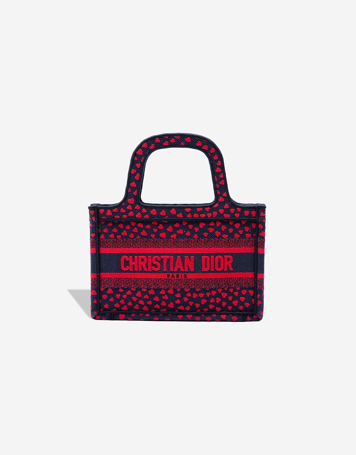 Dior Book Tote Mini Canvas Dunkelblau / Rot – Ansicht 1