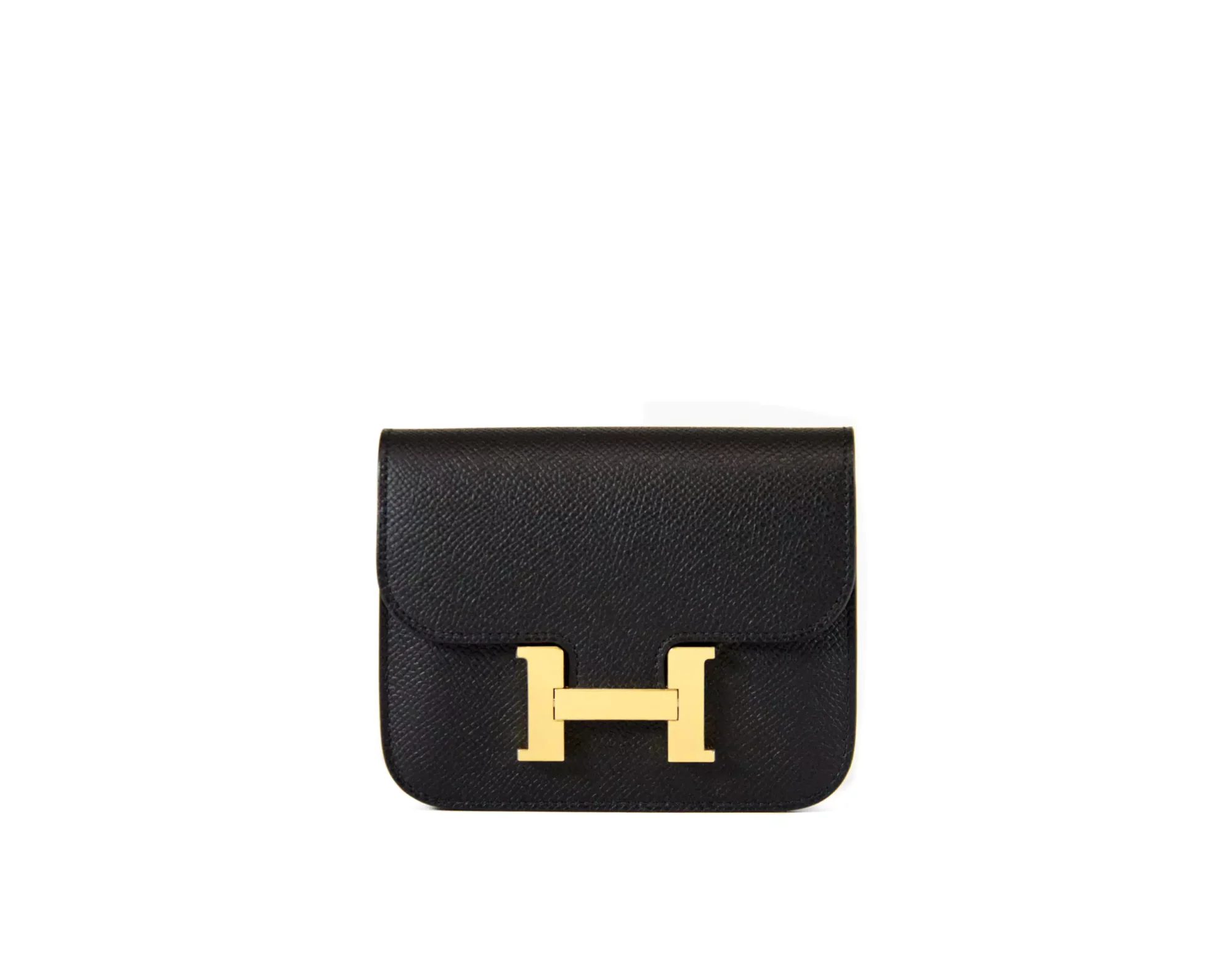 Hermès Constance Slim Portemonnaie Epsom Schwarz – Ansicht 1