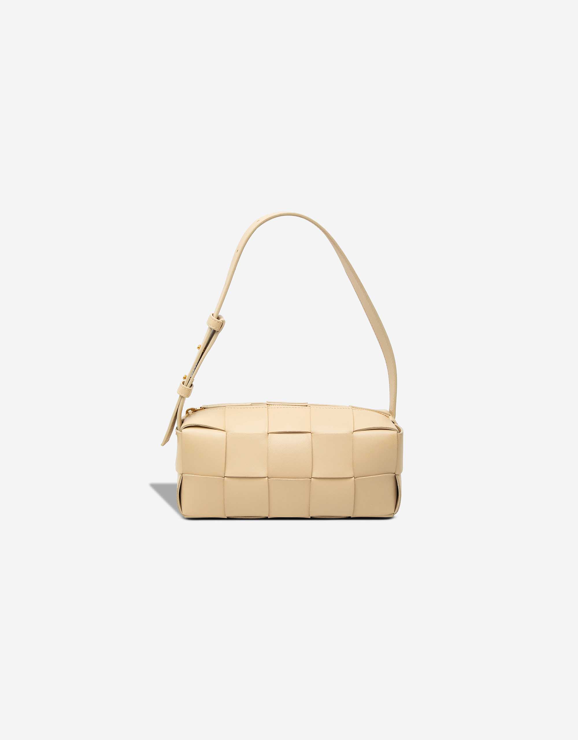 Bottega Veneta Brick Cassette kleine Tasche Lammleder Cream – Ansicht 1