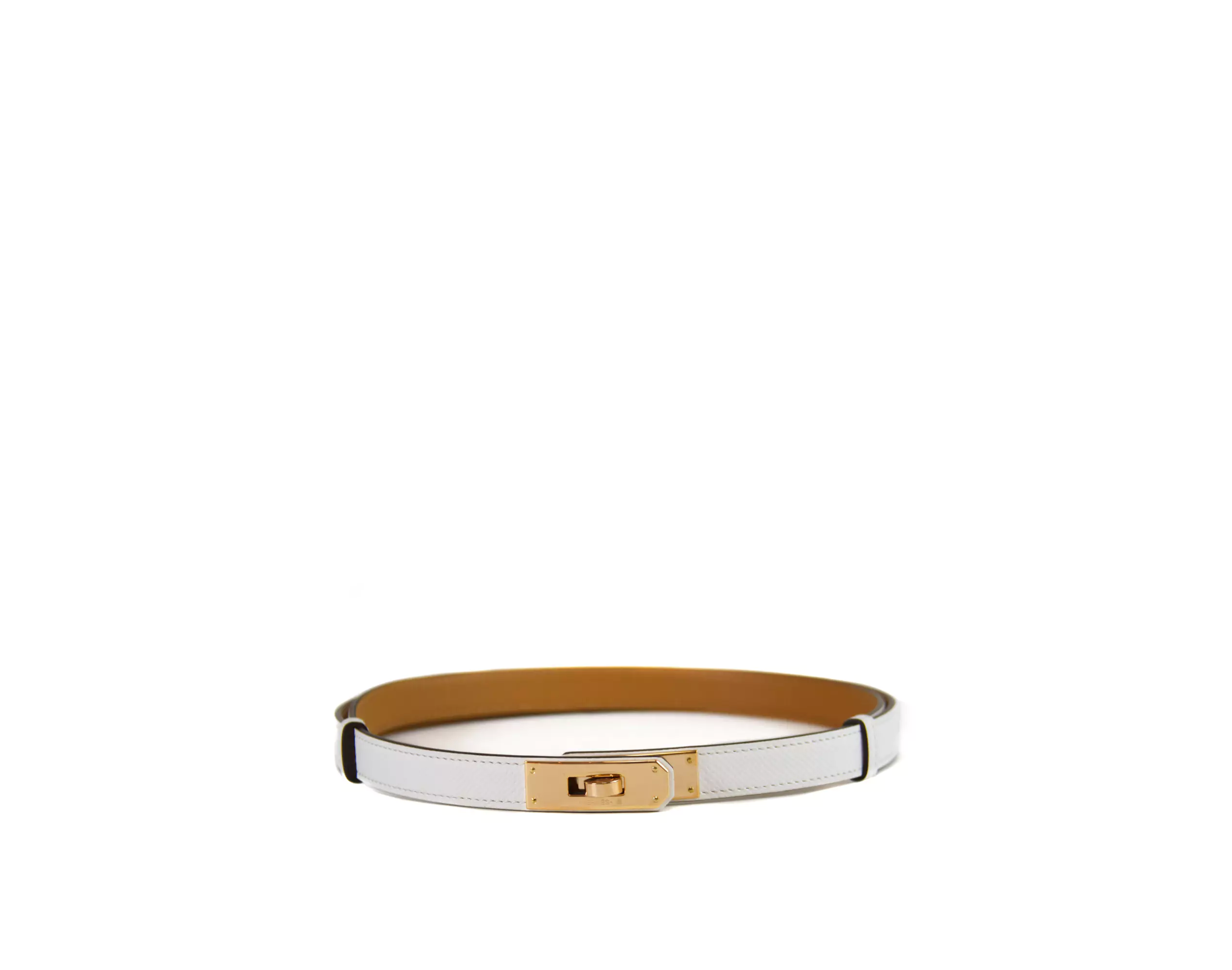 Hermès Kelly Gürtel 18 Weiß – Ansicht 1