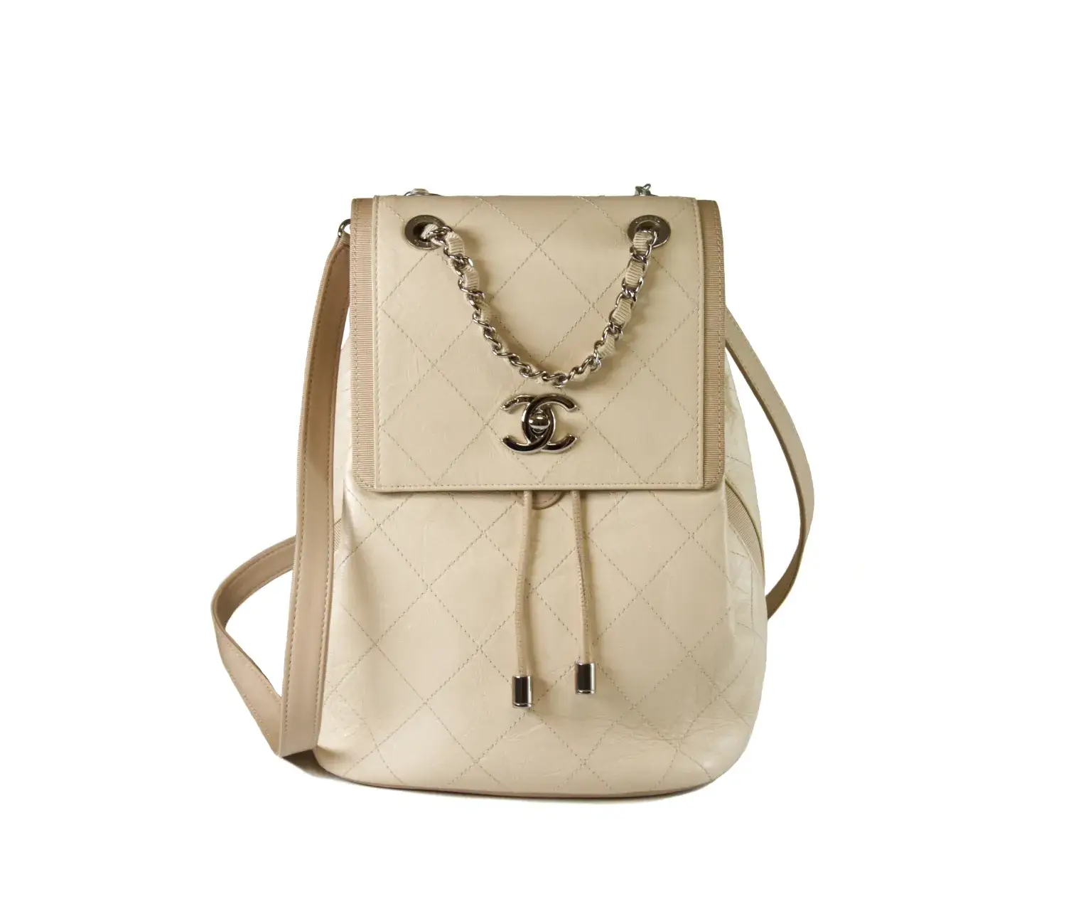 Chanel Zeitloser Rucksack Beige – Ansicht 1
