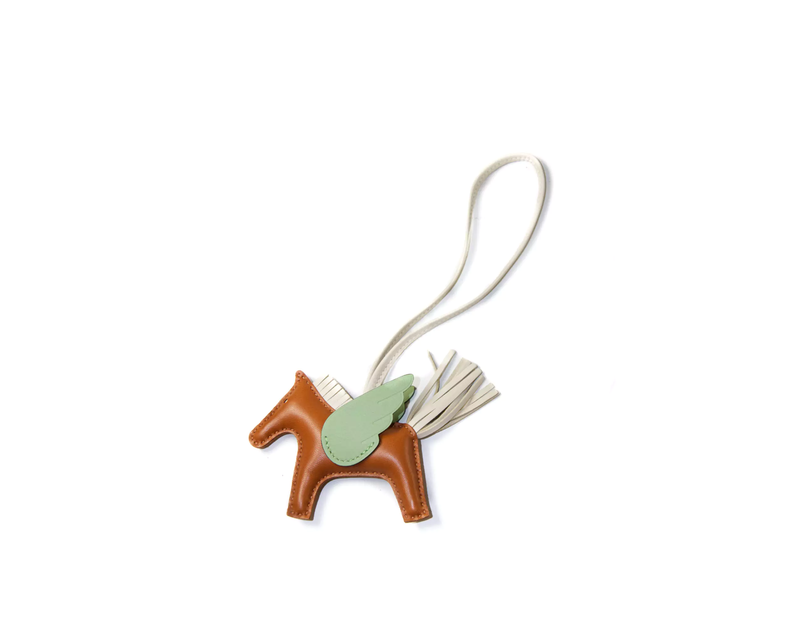 Hermès Rodeo Pegasus PM Gold / Craie / Vert Criquet. – Ansicht 1