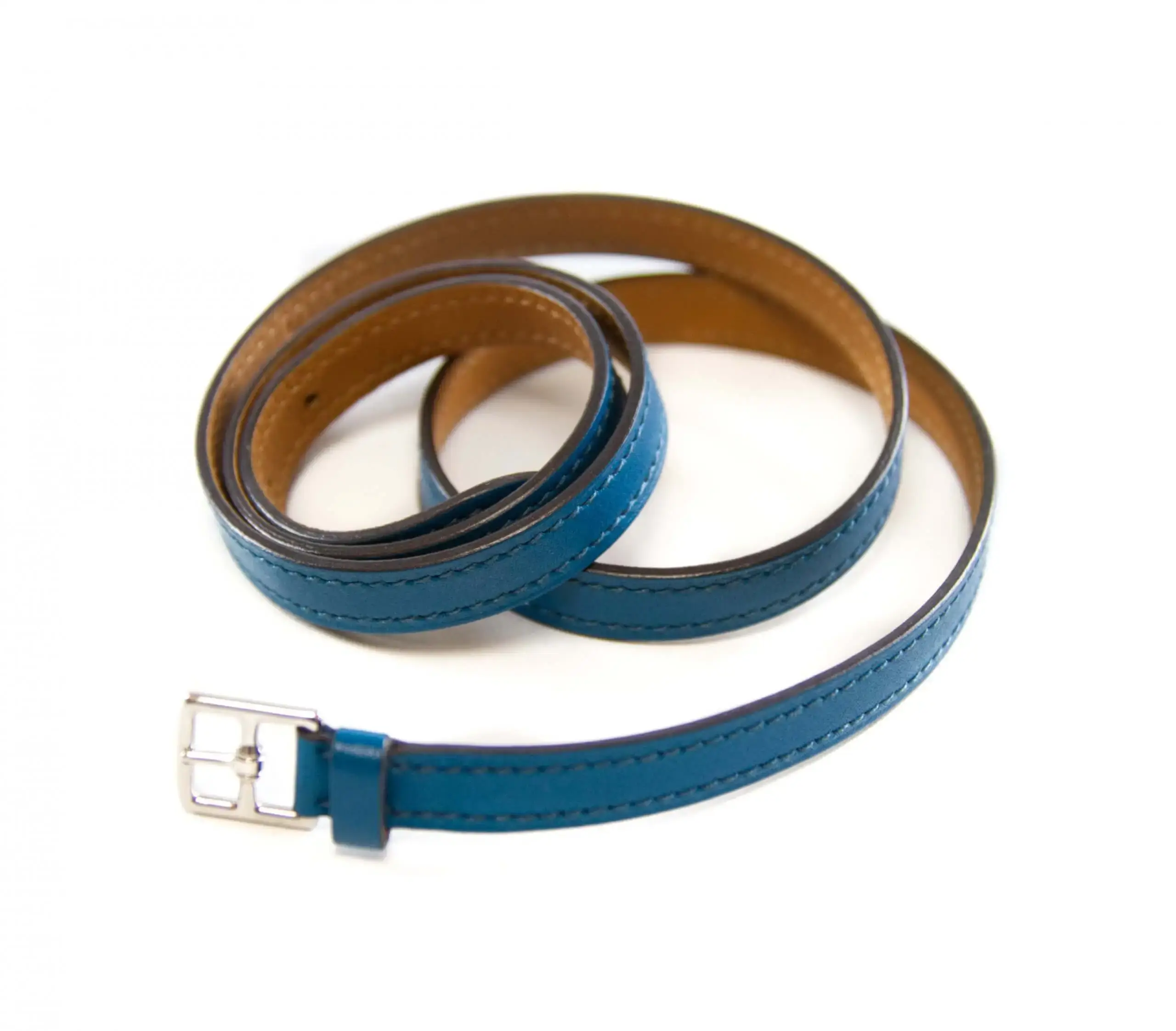Hermès Mini Etrivière 4 Tours Armband Blue – Ansicht 1