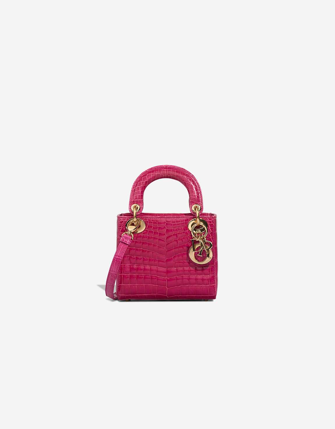 Dior Lady Micro Krokodilleder Neon Pink – Ansicht 1