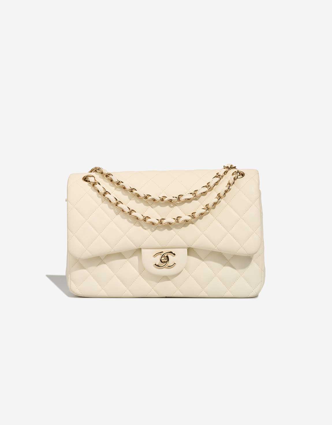 Chanel Timeless Jumbo-Tasche Caviar-Leder Cream – Ansicht 1
