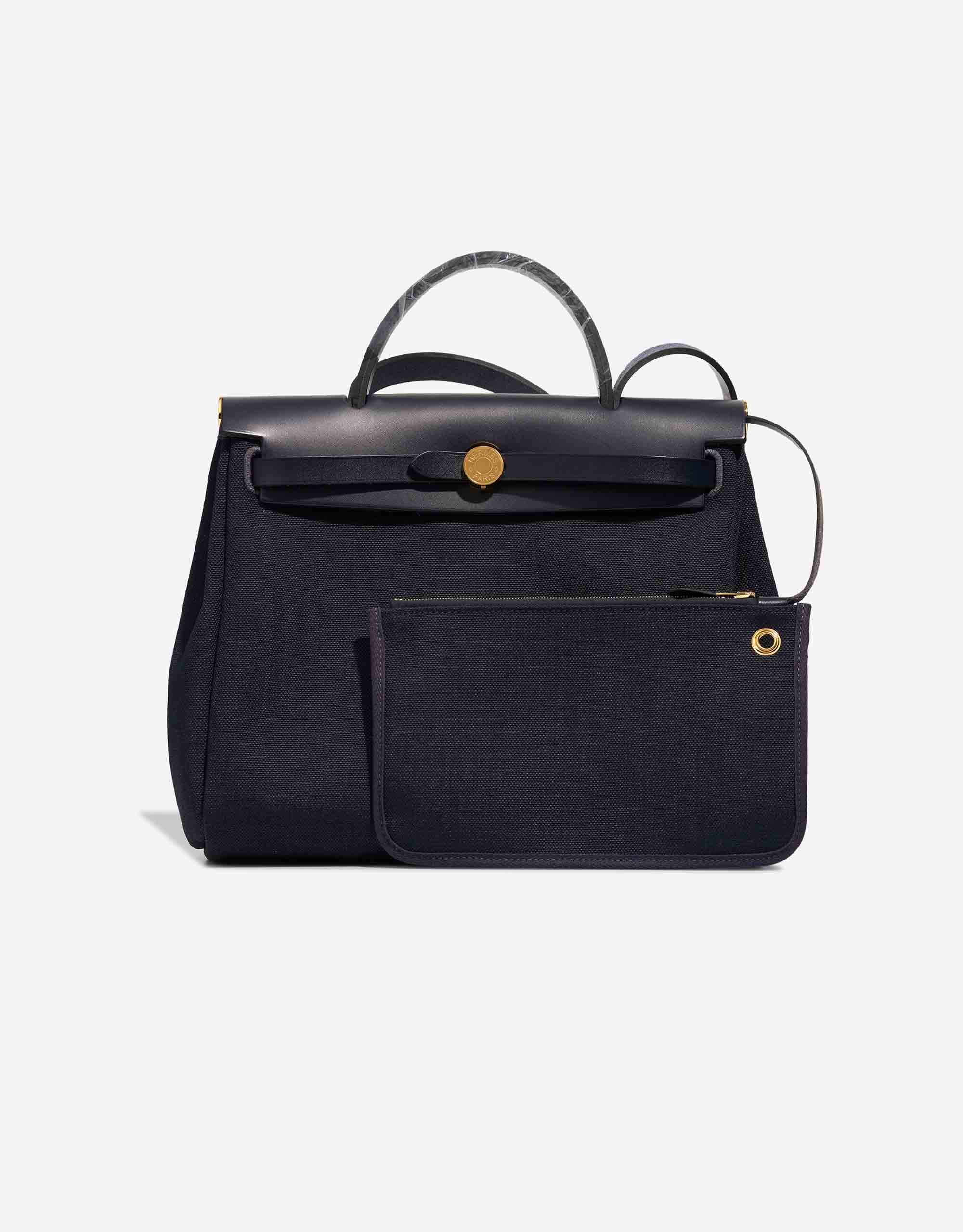 Hermès Herbag 31 Toile / Vache Hunter Bleu Indigo – Ansicht 1