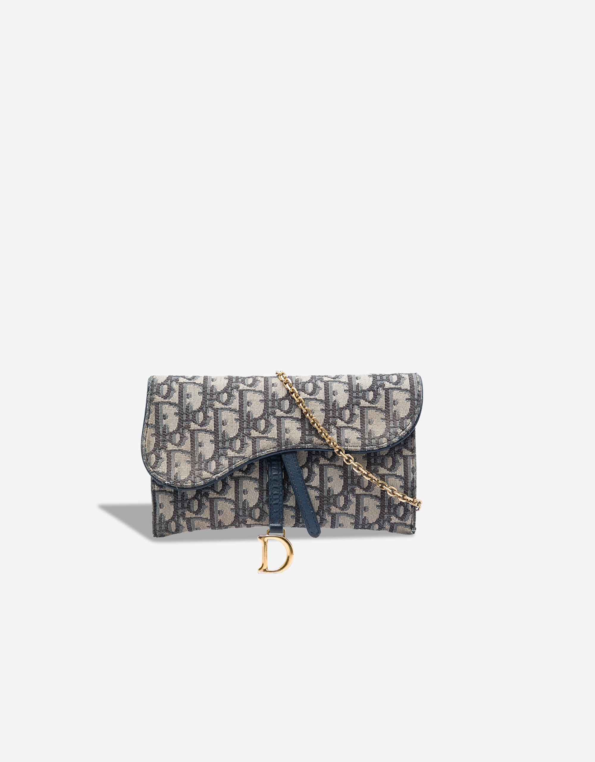 Dior Saddle Pouch Oblique Jacquard Blau – Ansicht 1