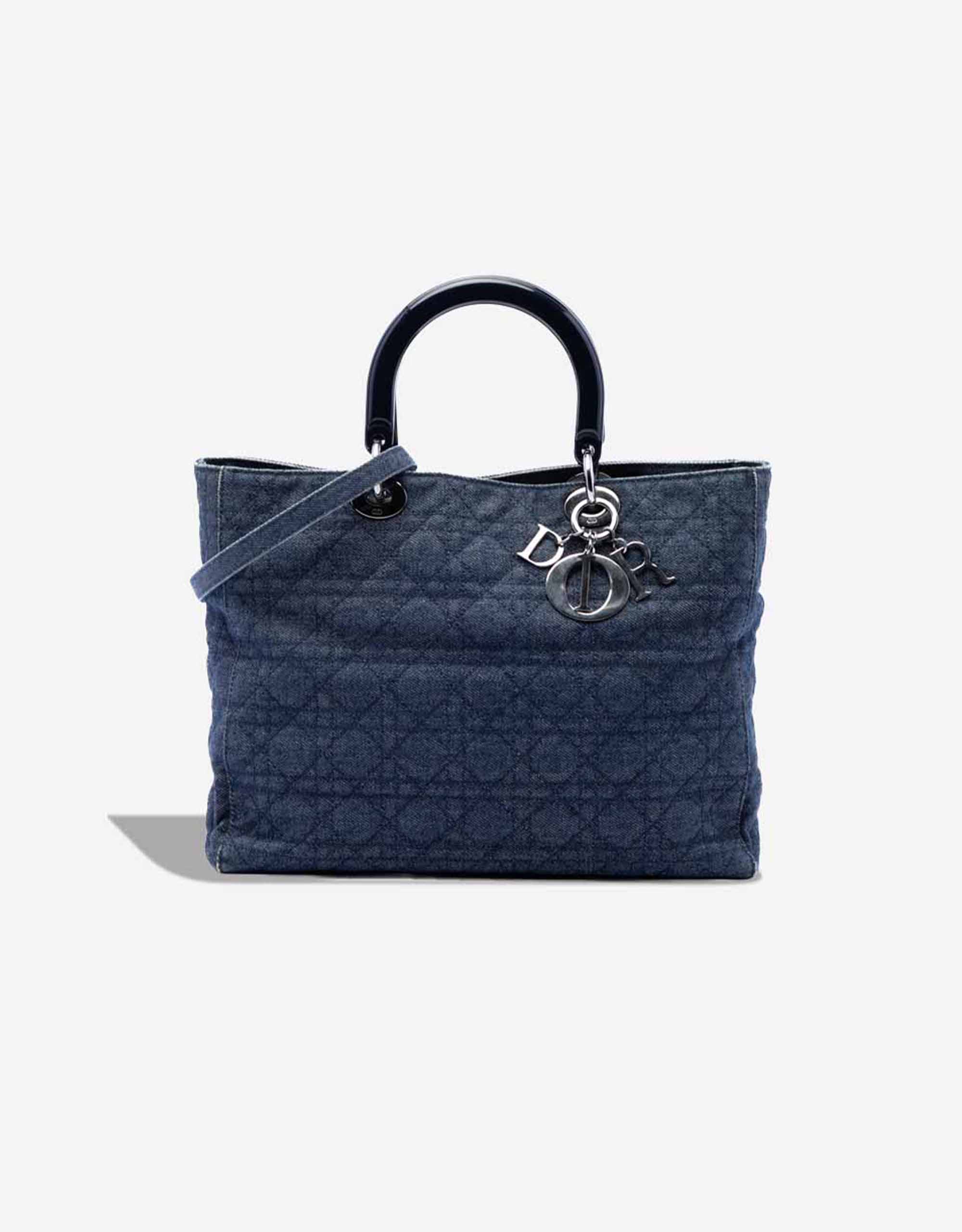 Dior Lady große Tasche Denim Blau – Ansicht 1