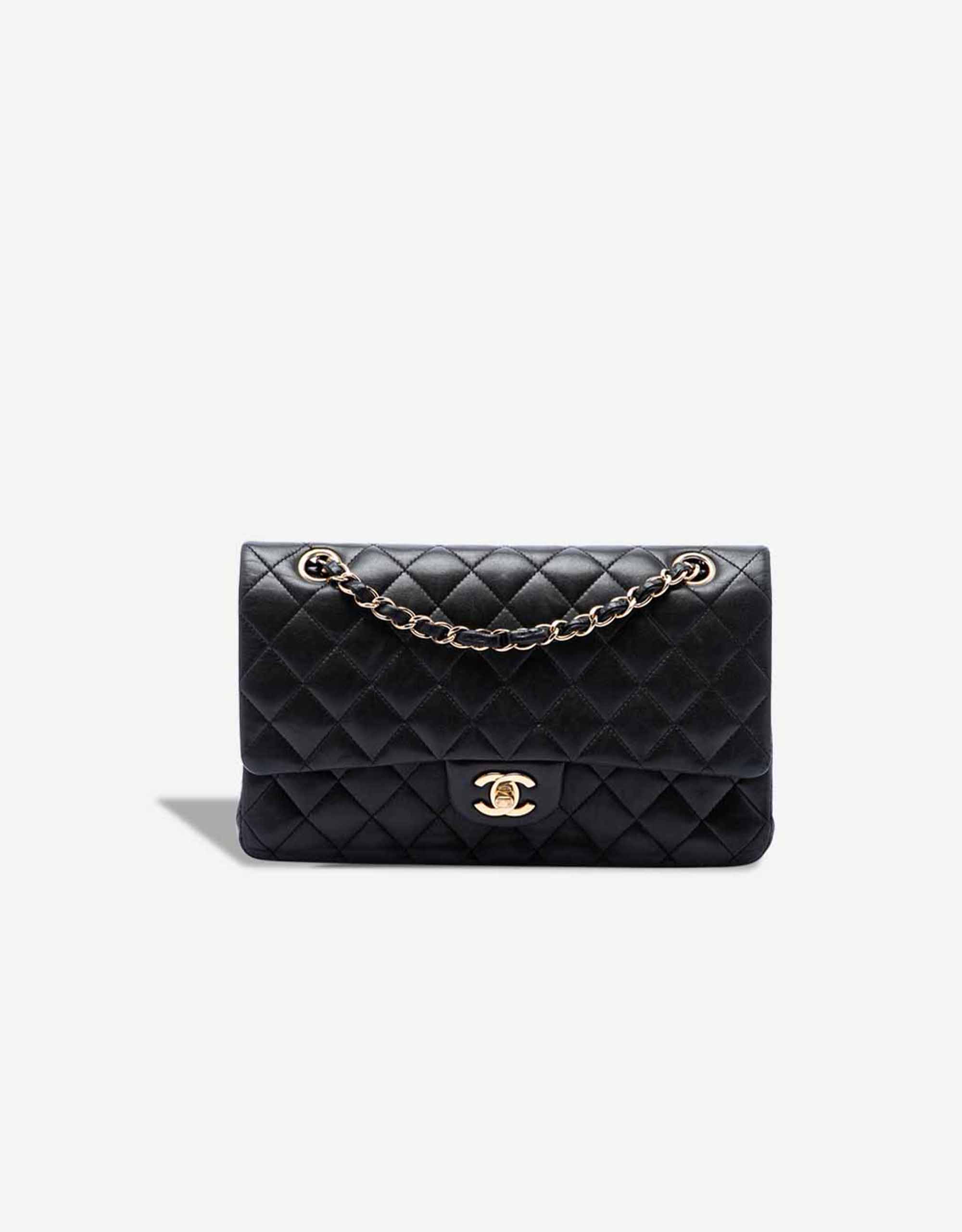 Chanel Timeless mittelgroße Tasche Lammleder Black – Ansicht 1