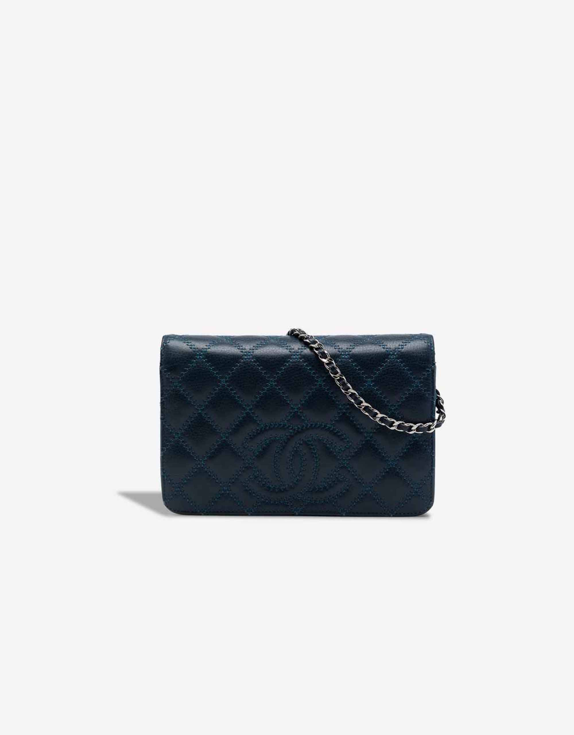 Chanel Wallet On Chain Kalbsleder Dunkelblau – Ansicht 1