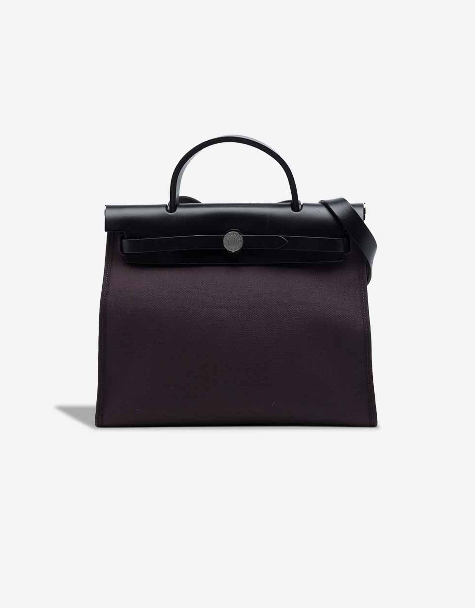Hermès Herbag 31 Vache Hunter / Toile Schwarz – Ansicht 1